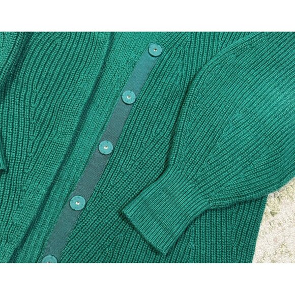 CAbi Lucky Bright Green Oversized Cardigan Balloon Sleeve Size Small - Picture 5 of 10
